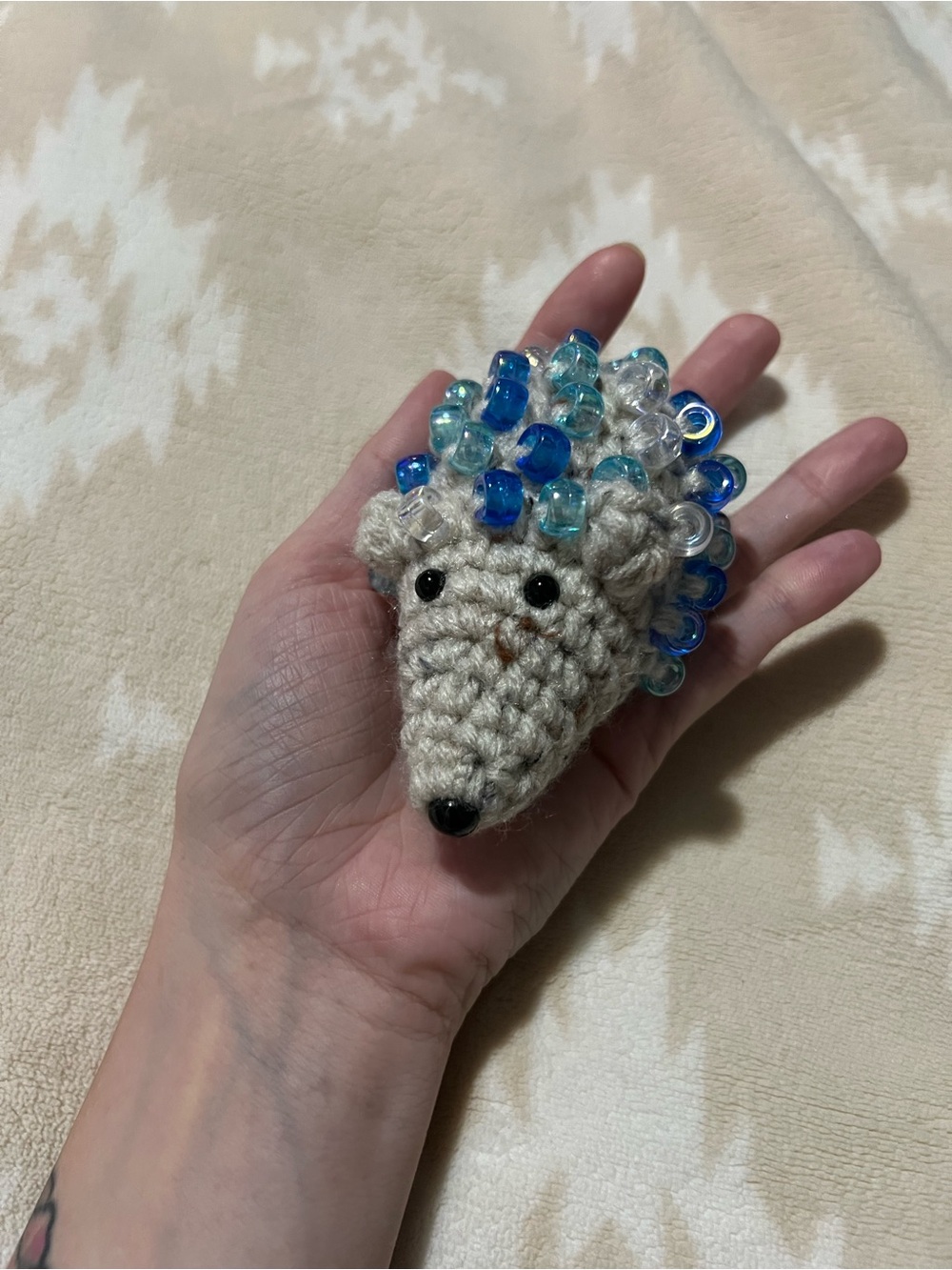 Crocheted Beaded Fidget Hedgehog 🦔